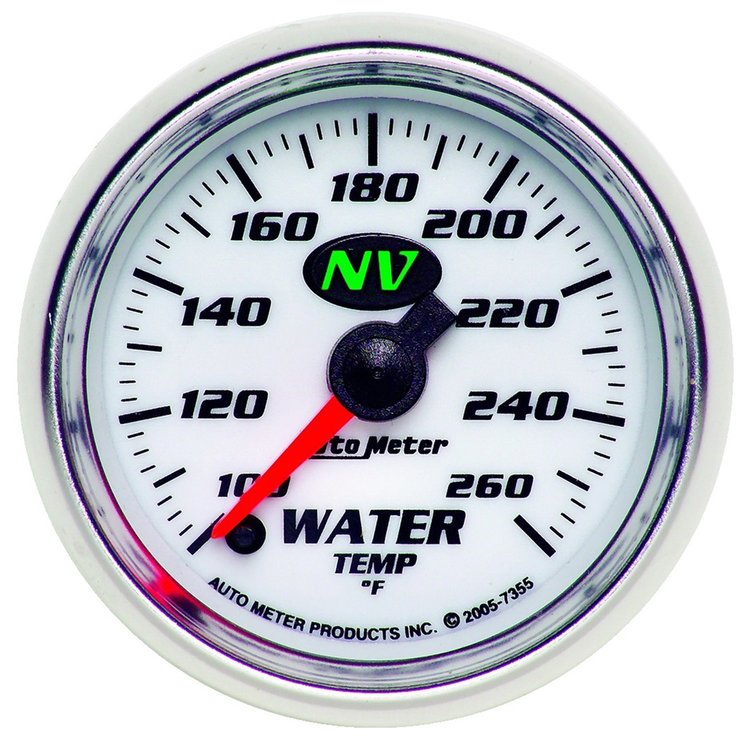 NV Water Temperature Gauge 2-1/16" , electrical full sweep
