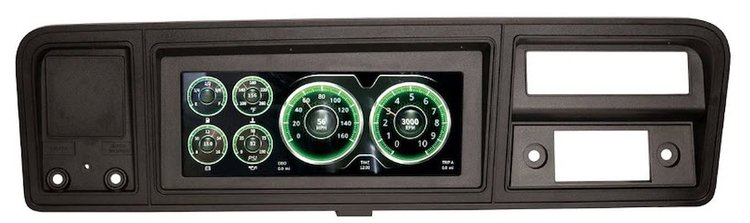 7402 Invision LCD Direct-Fit Digital Dash Kit for 1973-1979 Ford Trucks, 1978-1979 Ford Bronco