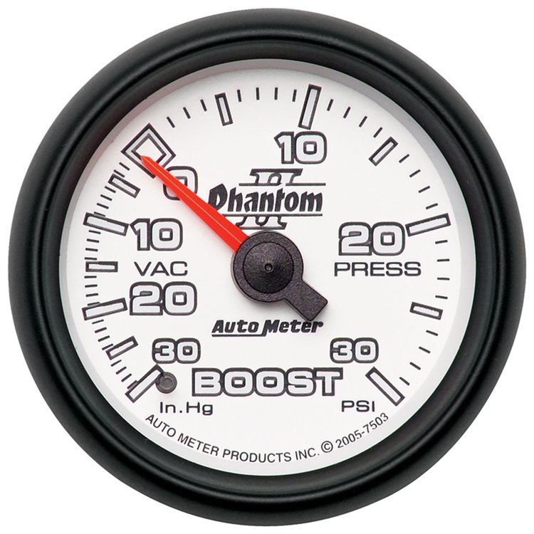 Phantom II Vacuum/Boost Gauge 2-1/16" mechanical
