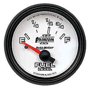 Phantom II Fuel Level Gauge 2-1/16" electrical (short sweep)