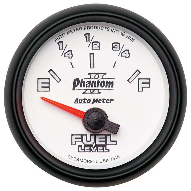 Phantom II Fuel Level Gauge 2-1/16" electrical (short sweep)
