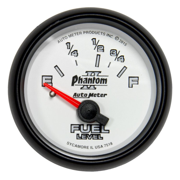 Phantom II Fuel Level Gauge 2-1/16" electrical (short sweep)