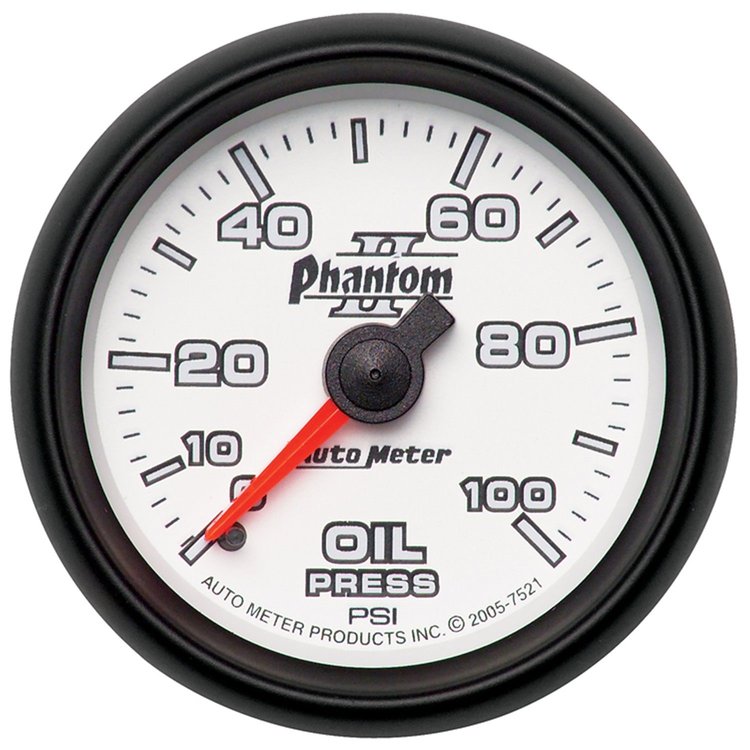 Phantom II Oil Pressure Gauge 2-1/16" mechanical
