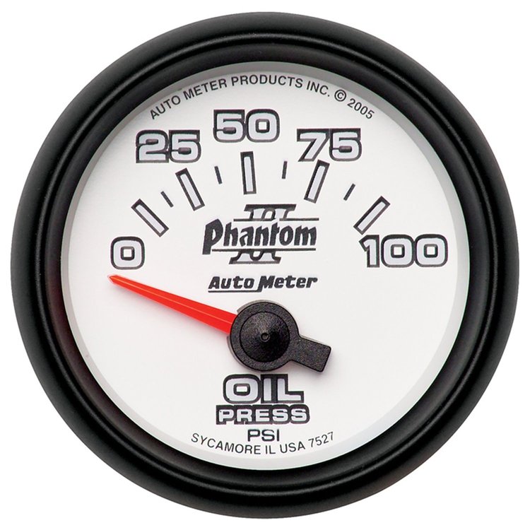 Phantom II Oil Pressure Gauge 2-1/16" electrical (short sweep)