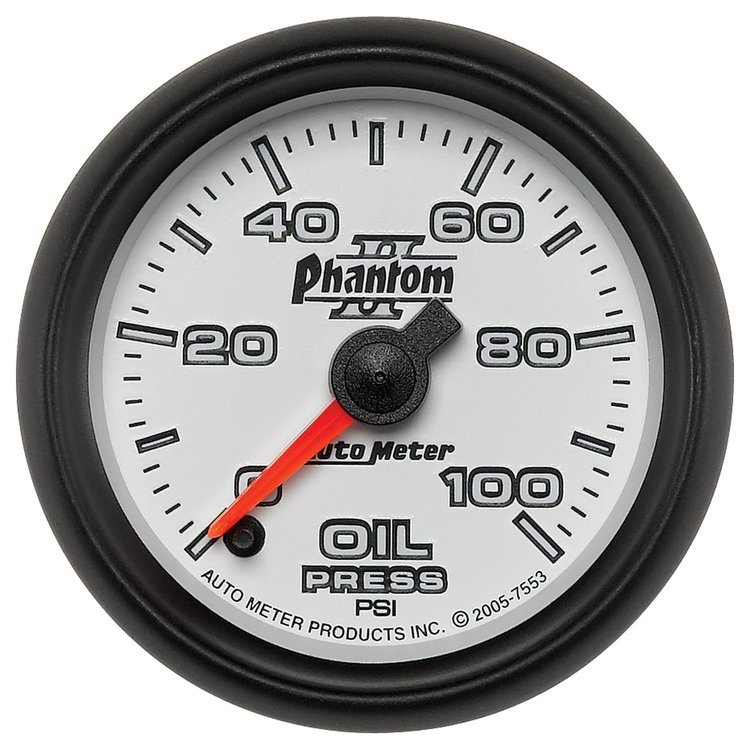 Phantom II Oil Pressure Gauge 2-1/16" electrical (full sweep)