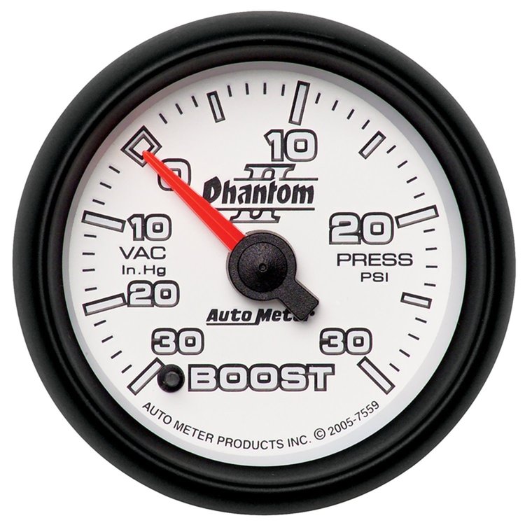 Phantom II Vacuum/Boost Gauge 2-1/16" electrical(full sweep)