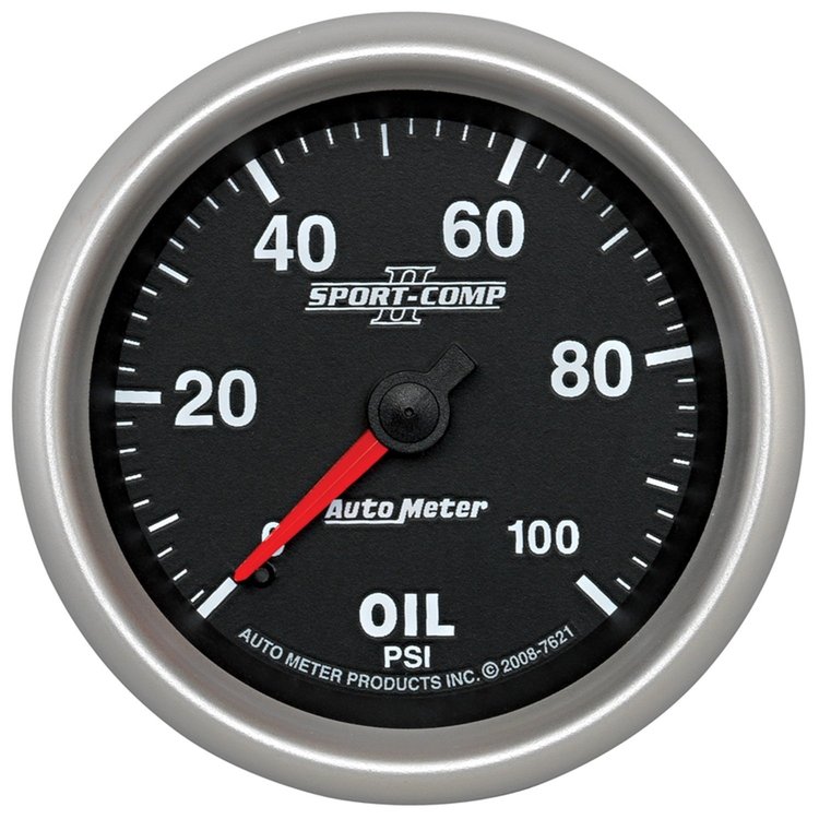 Sport-Comp II Oil Pressure Gauge 2-5/8" Mechanical (Full Sweep)