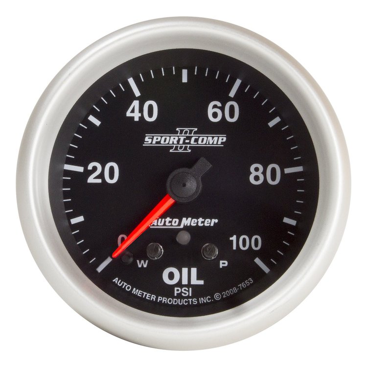 Sport-Comp II Oil Pressure Gauge 2-5/8" Electrical (Full Sweep)