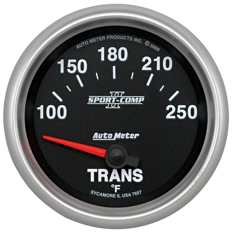 Sport-Comp II Transmission Temperature Gauge 2-5/8" Electrical (Short Sweep)