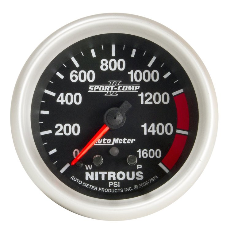 Sport-Comp II Nitrous Pressure Gauge 2-5/8" Electrical