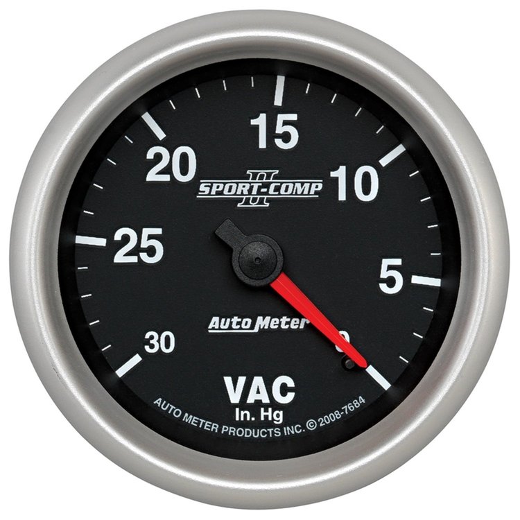 Sport-Comp II Vacuum Gauge 2-5/8" Mechanical (Full Sweep)