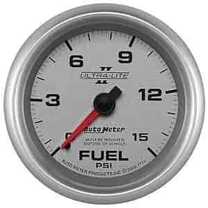 Ultra-Lite II Fuel Pressure Gauge 0-15 psi