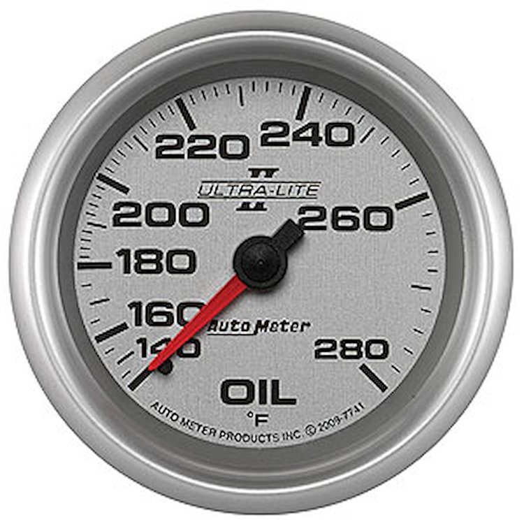 Ultra-Lite II Oil Temperature Gauge 140°-280° F