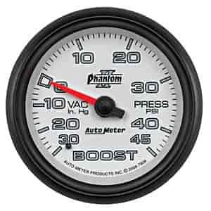 Phantom II Vacuum/Boost Gauge 2-5/8" Mechanical (Full Sweep)