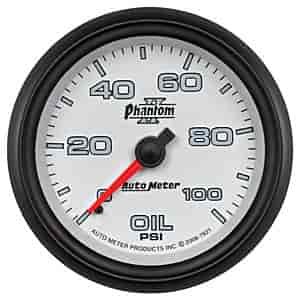 Phantom II Oil Pressure Gauge 2-5/8" Mechanical (Full Sweep)