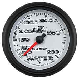 Phantom II Water Temperature Gauge 2-5/8" Mechanical (Short Sweep)