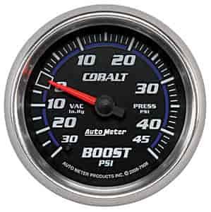 Cobalt Vacuum/Boost Gauge 2-5/8" Mechanical