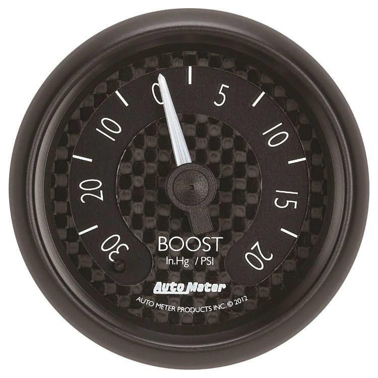 GT Series Vacuum/Boost Gauge 2-1/16", Mechanical (Full Sweep)