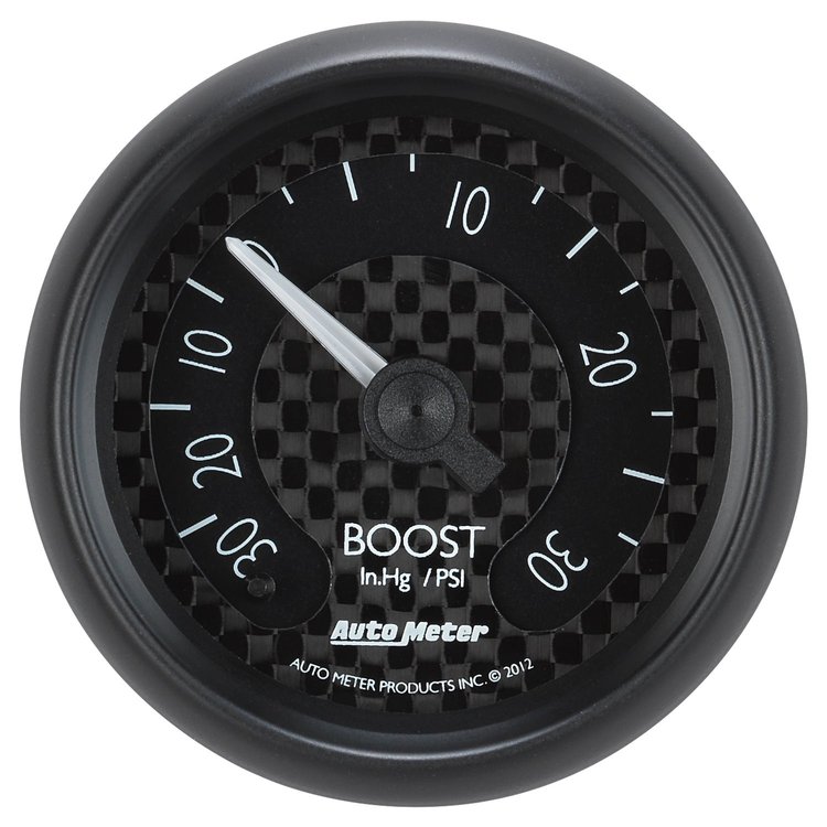 GT Series Vacuum/Boost Gauge 2-1/16", Mechanical (Full Sweep)