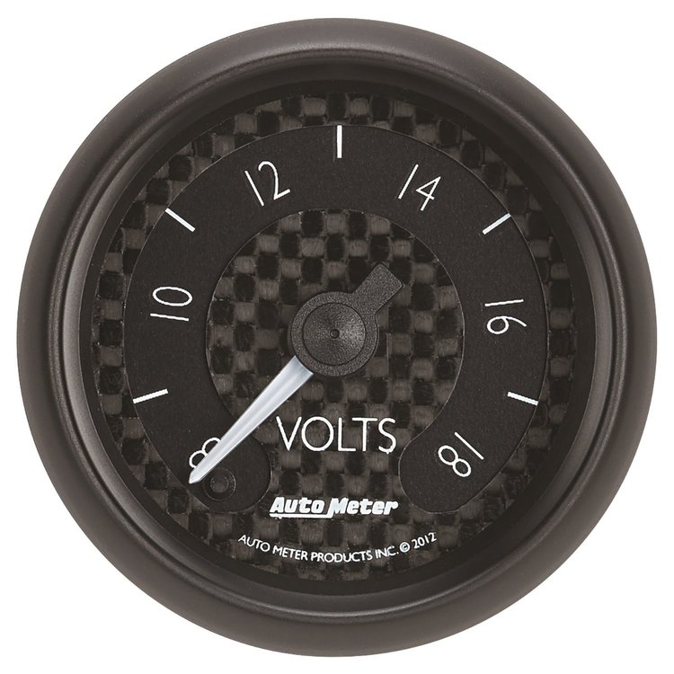 GT Series Voltmeter Gauge 2-1/16", Electrical (Full Sweep)