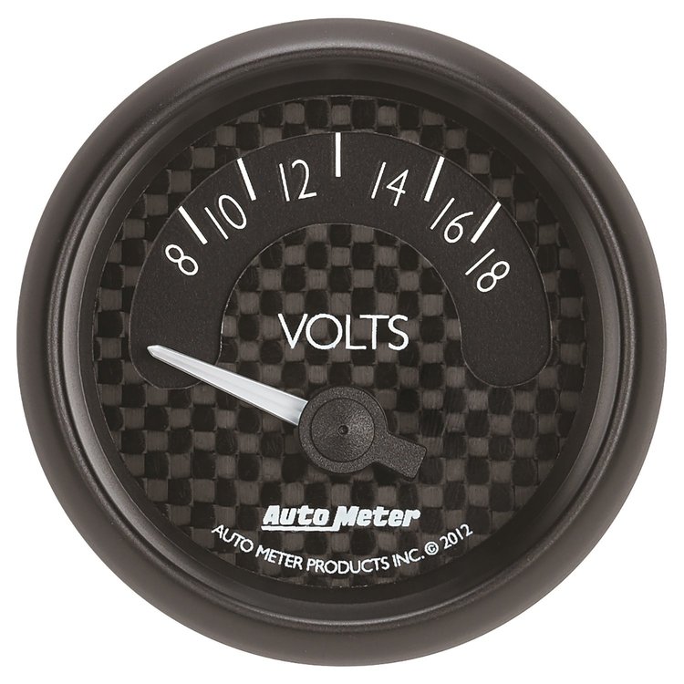 GT Series Voltmeter Gauge 2-1/16", Electrical (Short Sweep)