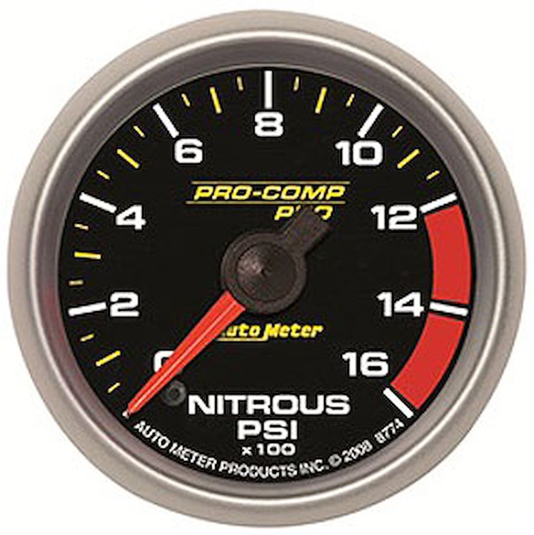 Pro-Comp Pro Nitrous Pressure Gauge 2-1/16"
