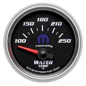 Officially Licensed Mopar Water Temperature Gauge 2-1/16" Electrical (Short Sweep)