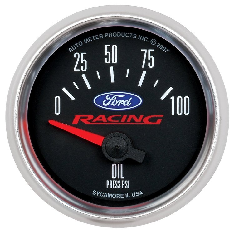 Officially Licensed Ford Oil Pressure Gauge 2-1/16" Electrical (Short Sweep) Oil Pressure Gauge