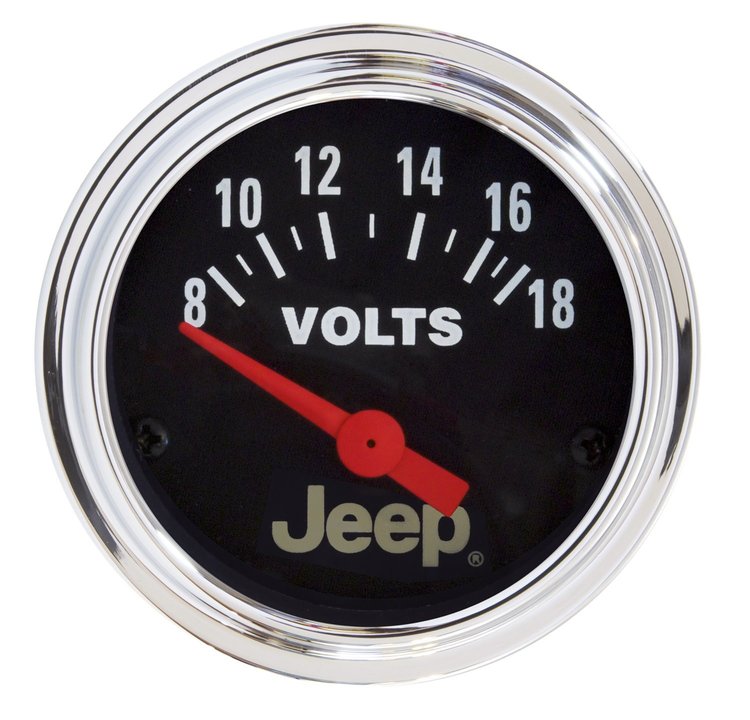 Officially Licensed Jeep Voltmeter 2-1/16" Electrical (Short Sweep)