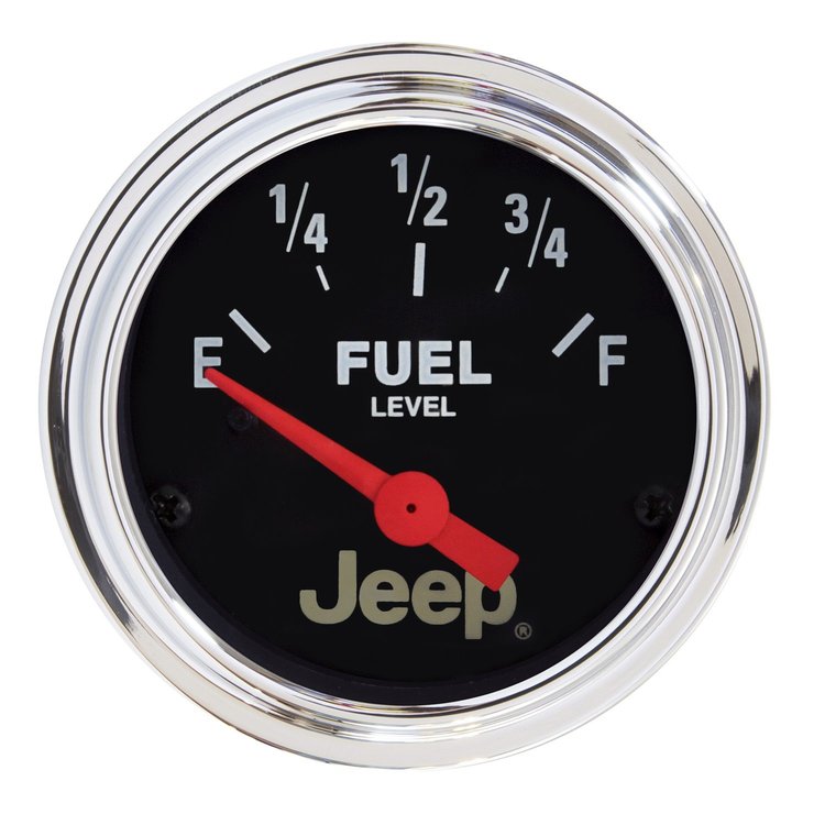 Officially Licensed Jeep Fuel Level Gauge 2-1/16" Electrical (Short Sweep)