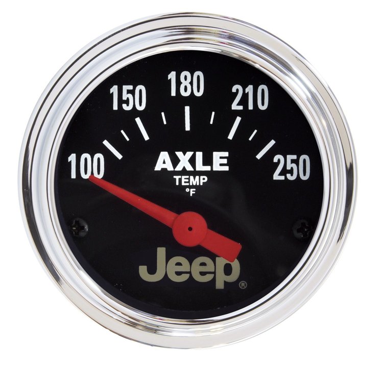 Officially Licensed Jeep Axle Temperature Gauge 2-1/16" Electrical (Short Sweep)