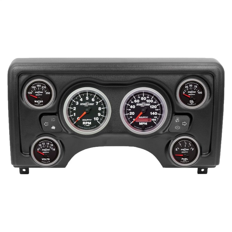 90011-12 6-Gauge Direct-Fit Dash Kit for 1997-2006 Jeep Wrangler TJ [Sport-Comp II Series]