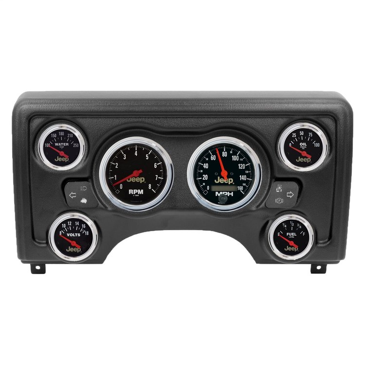90011-16 6-Gauge Direct-Fit Dash Kit for 1997-2006 Jeep Wrangler TJ [Incandescent]