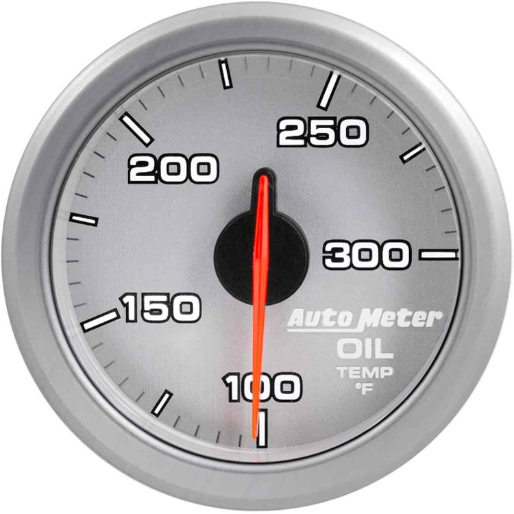 AirDrive Oil Temp Gauge Silver 2-1/16"
