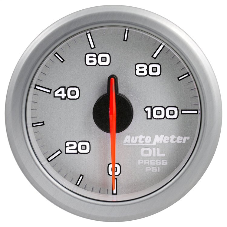 AirDrive Oil Pressure Gauge Silver 2-1/16"