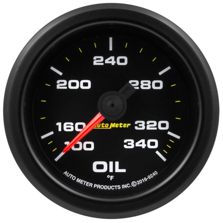 Environment Series Oil Temp Gauge 100-340°F 2-1/16" Black