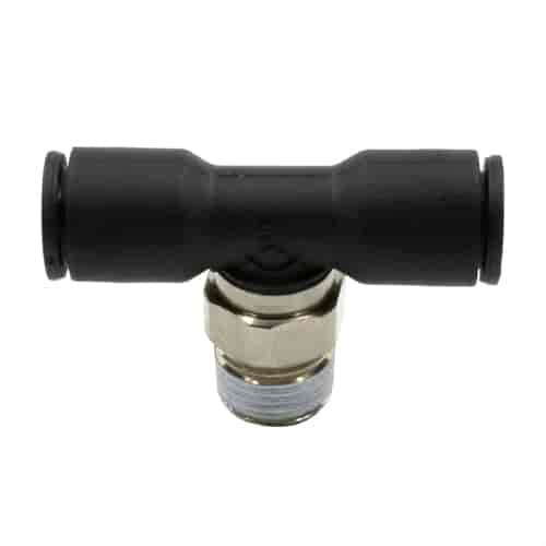 AIR LINE TEE 1/4 OD QUICK DISCONNECT TO 1/8 NPT