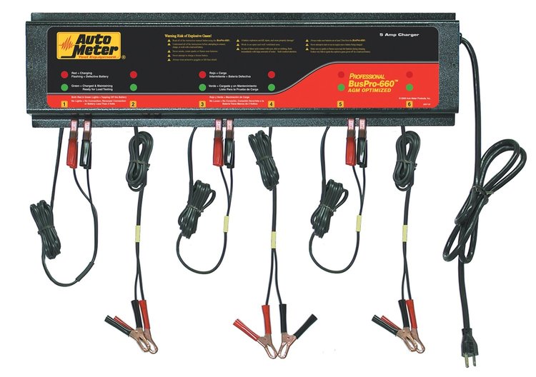 6 STATION CHARGER 5 AMPS/STATION 120V AGM