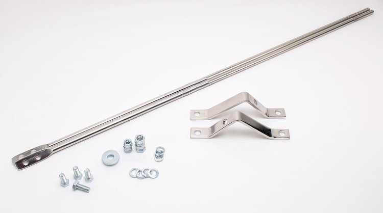 261-4047-SSP Fender to Firewall Brace Kit Stainless Steel Pair for 1947-1955 Chevrolet GMC Pickup Truck Suburban