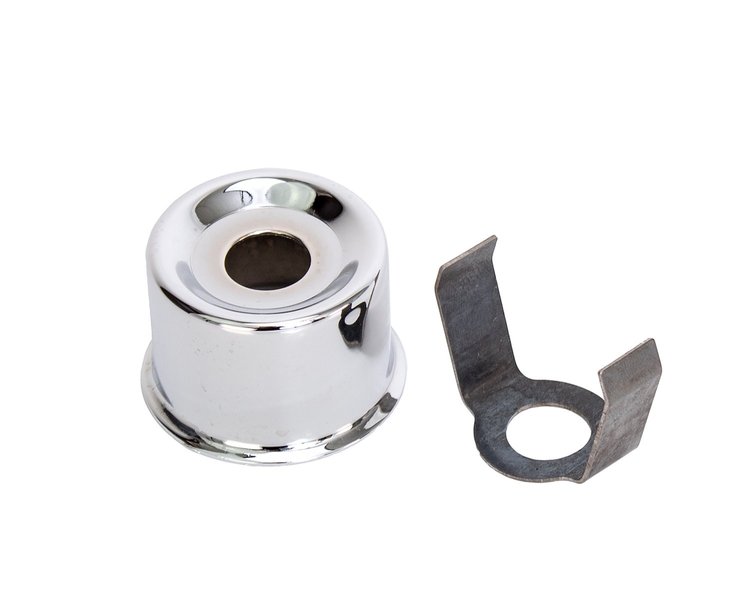 Oil Filler Breather Cap with PCV Mount for 1964-1969 Mopar in Chrome