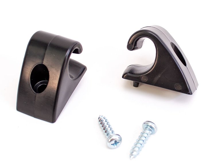 385-4067-2P Sun Visor Retainer Clips (Black) LH/RH Pair 67-72 Chevy GMC C/K Truck