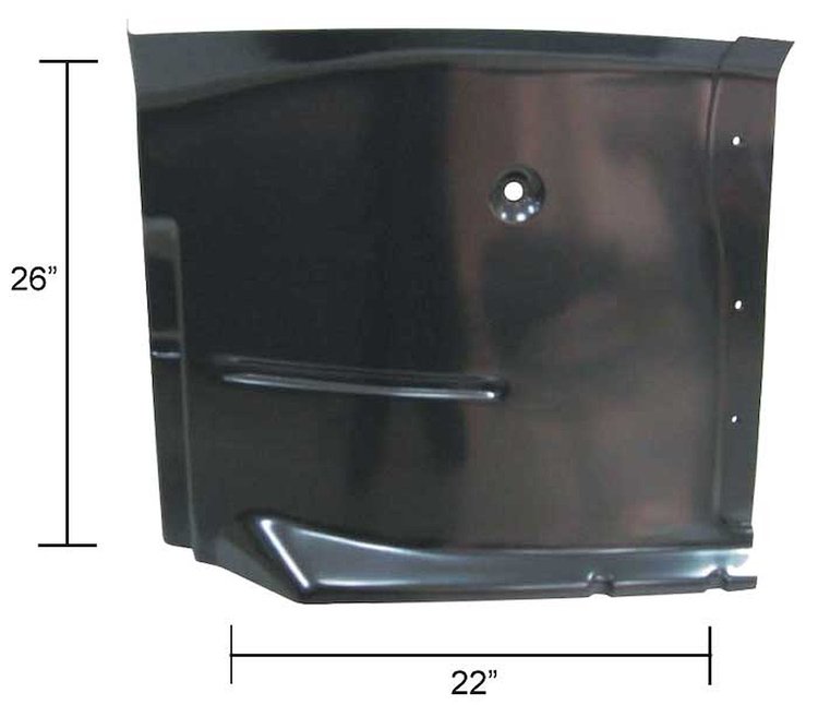 Steel Floor Pan - OE Style Cab Floor Half w/Backing Plate 1963-1966 Chevy/GMC Pickup