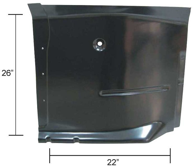 Steel Floor Pan - OE Style Cab Floor Half w/Backing Plate 1963-1966 Chevy/GMC Pickup