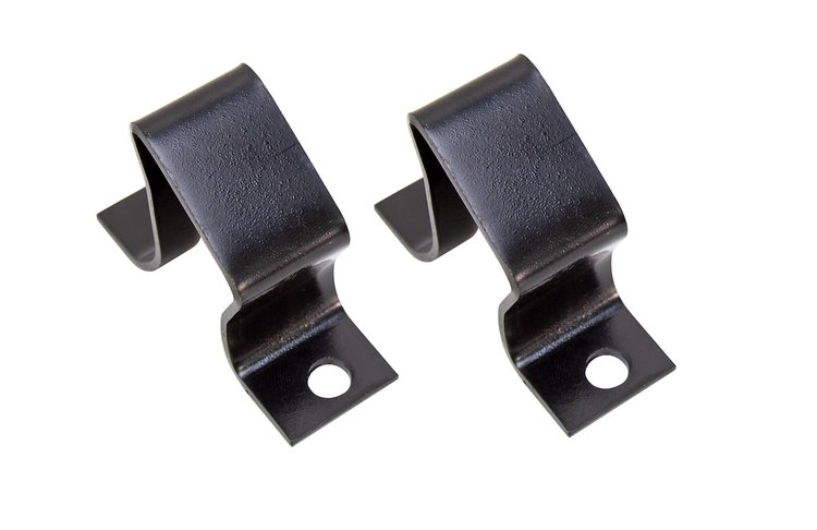 425-8466-2P Rear Seat Base Retainer Brackets (2pcs) 66-69 Fairlane, 68-69 Torino