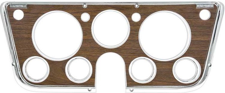 67-72 Chevy GMC Pickup BlazerJimmy Suburban Dash Bezel w/Gauges-Woodgrain