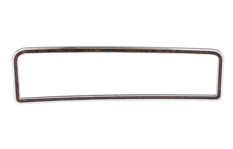 461-4573-2W Glove Box Door Trim Chrome/Woodgrain for 1973-1979 Ford F-Series Pickup, Bronco