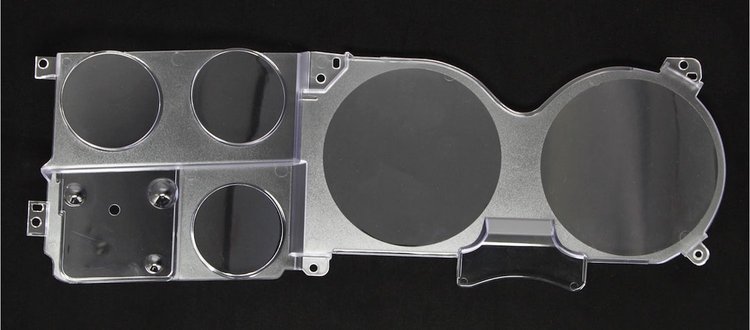 Gauge Lens for 1973-1980 GM Pickup, Blazer, Jimmy, Suburban with Clock [Clear Lens]