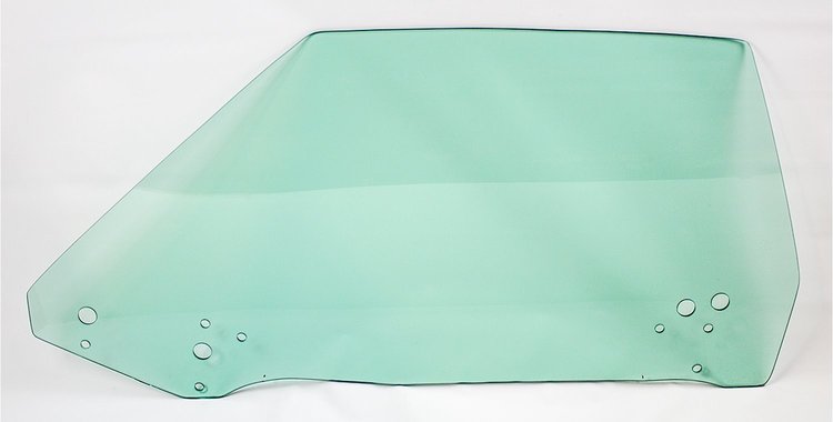 550-1570-TVL Door Glass, Green Tint, LH, 70-71 E-Body Convertible
