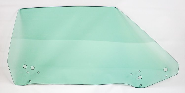 550-1570-TVR Door Glass, Green Tint, RH, 70-71 E-Body Convertible