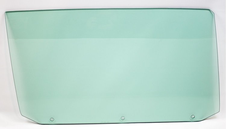 550-3464-3TR Door Glass w/ 3 Holes, Green Tint, RH, 65 GM A-Body Coupe